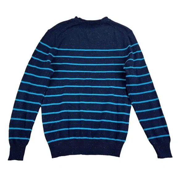 Club Room Mens Gregor Striped Knit Crewneck Sweater Blue S - Picture 3 of 4